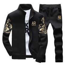 Load image into Gallery viewer, Men&#39;s Sportswear Sets 2019 Spring Autumn Male Casual Tracksuit Men 2 Piece Zipper Sweatshirt + Sweatpants Brand Track Suit Set