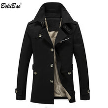 Load image into Gallery viewer, BOLUBAO Fashion Brand Men Trench Coats Autumn Winter Solid Color Slim Fit Mens Trench Jackets New Casual Trench Jacket Male