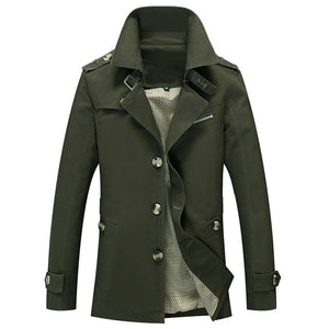 BOLUBAO Fashion Brand Men Trench Coats Autumn Winter Solid Color Slim Fit Mens Trench Jackets New Casual Trench Jacket Male