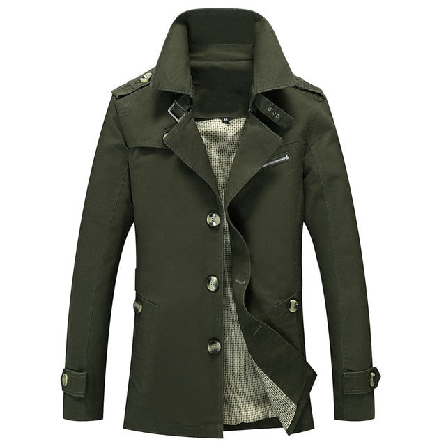 BOLUBAO Fashion Brand Men Trench Coats Autumn Winter Solid Color Slim Fit Mens Trench Jackets New Casual Trench Jacket Male