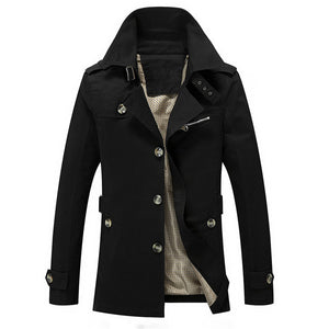 BOLUBAO Fashion Brand Men Trench Coats Autumn Winter Solid Color Slim Fit Mens Trench Jackets New Casual Trench Jacket Male