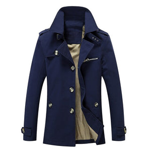 BOLUBAO Fashion Brand Men Trench Coats Autumn Winter Solid Color Slim Fit Mens Trench Jackets New Casual Trench Jacket Male
