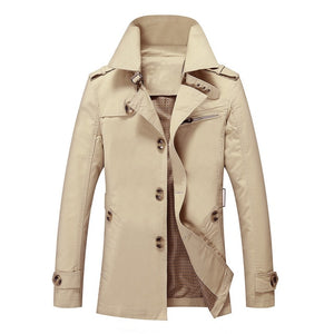 BOLUBAO Fashion Brand Men Trench Coats Autumn Winter Solid Color Slim Fit Mens Trench Jackets New Casual Trench Jacket Male