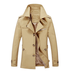 BOLUBAO Fashion Brand Men Trench Coats Autumn Winter Solid Color Slim Fit Mens Trench Jackets New Casual Trench Jacket Male
