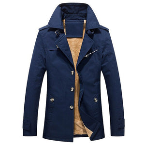 BOLUBAO Fashion Brand Men Trench Coats Autumn Winter Solid Color Slim Fit Mens Trench Jackets New Casual Trench Jacket Male