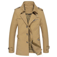 Load image into Gallery viewer, BOLUBAO Fashion Brand Men Trench Coats Autumn Winter Solid Color Slim Fit Mens Trench Jackets New Casual Trench Jacket Male