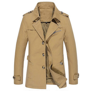 BOLUBAO Fashion Brand Men Trench Coats Autumn Winter Solid Color Slim Fit Mens Trench Jackets New Casual Trench Jacket Male
