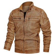 Load image into Gallery viewer, 2019 New winter pilot leather bomber jacket men military autumn Leisure flight faux jacket male coat plus size Hot Motorcycle PU